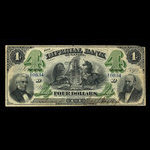 Canada, Imperial Bank of Canada, 4 dollars <br /> 1 mars 1875