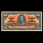 Canada, Banque du Canada, 50 dollars <br /> 2 janvier 1937