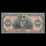 Canada, Barclays Bank, 10 dollars <br /> 2 janvier 1935