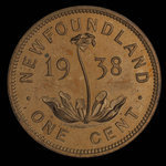 Canada, Georges VI, 1 cent <br /> 1938