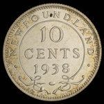 Canada, Georges VI, 10 cents <br /> 1938