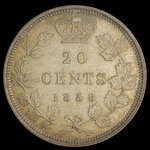 Canada, Victoria, 20 cents <br /> 1858