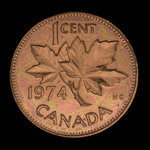 Canada, Élisabeth II, 1 cent <br /> 1974