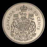 Canada, Élisabeth II, 50 cents <br /> 1974
