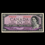 Canada, Banque du Canada, 10 dollars <br /> 1954