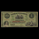Canada, Banque de Montréal, 1 dollar <br /> 3 janvier 1859