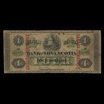 Canada, Banque Nouvelle-Écosse, 4 dollars <br /> 1 juillet 1870