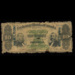 Canada, Exchange Bank of Canada, 10 dollars <br /> 1 novembre 1872