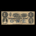 Canada, International Bank of Canada, 1 dollar <br /> 15 septembre 1858