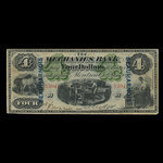 Canada, Mechanics Bank (Montréal), 4 dollars <br /> 1 juin 1872