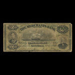 Canada, Merchants Bank of Canada (The), 2 dollars <br /> 1868