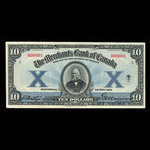 Canada, Merchants Bank of Canada (The), 10 dollars <br /> 1 novembre 1919