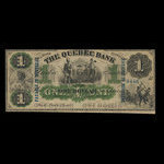 Canada, Banque de Québec, 1 dollar <br /> 2 janvier 1863
