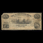 Canada, Summerside Bank of Prince Edward Island, 8 dollars <br /> 22 janvier 1866