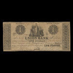 Canada, Union Bank, 1 dollar <br /> 1 août 1838