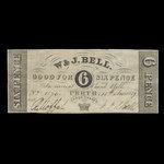 Canada, W. & J. Bell, 6 pence <br /> 15 novembre 1839