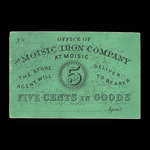 Canada, Moisic Iron Company, 5 cents : 1876