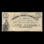 Canada, Moisic Iron Company, 1 dollar <br /> 1876