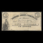 Canada, Moisic Iron Company, 1 dollar : 1876