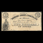 Canada, Moisic Iron Company, 2 dollars <br /> 1876