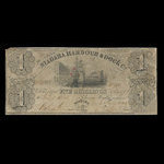 Canada, Niagara Harbour & Dock Co., 1 dollar <br /> 4 janvier 1841