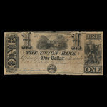 Canada, Union Bank, 1 dollar <br /> 1 août 1838