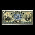Canada, Dominion Bank, 20 dollars <br /> 1 octobre 1909