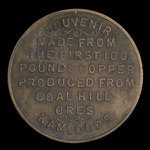Canada, Coal Hill Copper Company, aucune dénomination <br /> 1897