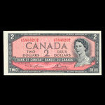 Canada, Banque du Canada, 2 dollars <br /> 1954