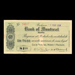 Mexique, Banque de Montréal, 1 peso <br /> 18 mars 1915