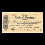 Mexique, Banque de Montréal, 2 1/2 pesos <br /> 1 juin 1915