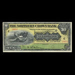 Canada, Northern Crown Bank, 10 dollars <br /> 2 juillet 1908