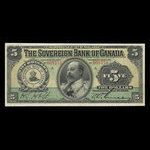 Canada, Sovereign Bank of Canada, 5 dollars <br /> 1 mai 1902