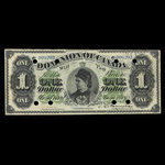 Canada, Dominion du Canada, 1 dollar <br /> 1 juin 1878