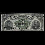 Canada, Dominion du Canada, 2 dollars <br /> 2 juillet 1887