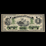 Canada, Dominion du Canada, 1 dollar <br /> 1 juillet 1870