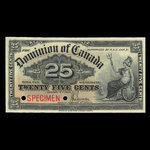 Canada, Dominion du Canada, 25 cents <br /> 2 janvier 1900