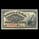 Canada, Dominion du Canada, 25 cents <br /> 2 janvier 1900