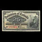 Canada, Dominion du Canada, 25 cents <br /> 2 janvier 1900