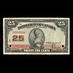 Canada, Dominion du Canada, 25 cents <br /> 2 juillet 1923