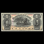 Canada, Dominion du Canada, 1 dollar <br /> 31 mars 1898