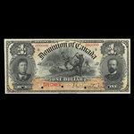 Canada, Dominion du Canada, 1 dollar <br /> 31 mars 1898
