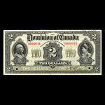 Canada, Dominion du Canada, 2 dollars <br /> 2 janvier 1914