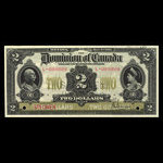 Canada, Dominion du Canada, 2 dollars <br /> 2 janvier 1914