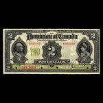 Canada, Dominion du Canada, 2 dollars <br /> 2 janvier 1914