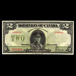 Canada, Dominion du Canada, 2 dollars <br /> 23 juin 1923