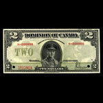 Canada, Dominion du Canada, 2 dollars <br /> 23 juin 1923