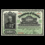 Canada, Dominion du Canada, 1,000 dollars <br /> 2 janvier 1924