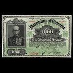 Canada, Dominion du Canada, 1,000 dollars <br /> 2 janvier 1924