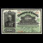 Canada, Dominion du Canada, 1,000 dollars <br /> 2 janvier 1924